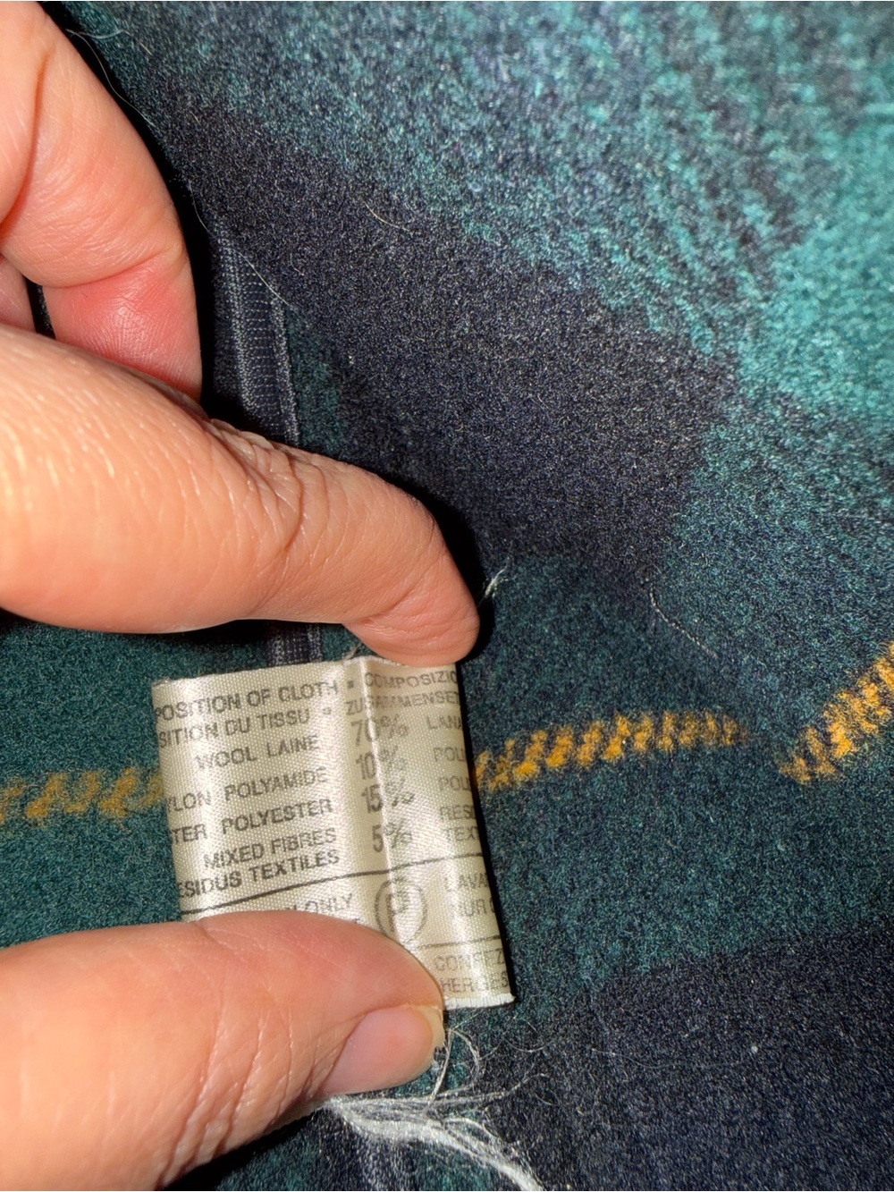 Men's Black Wool Button-Up Jacket - Picture 3 of 4